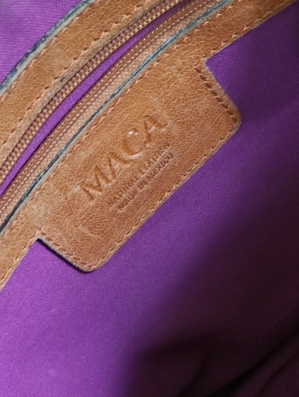 Maca Real Leather Tote/Handbag - Picture 5 of 5
